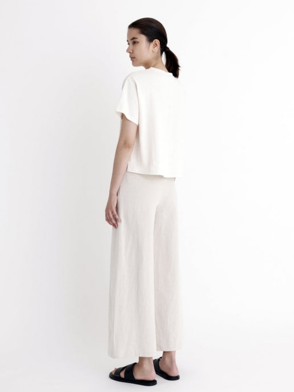 7115 BY SZEKI Signature Wide-Legged Trouser - Canvas Edition - Oatmeal - Small